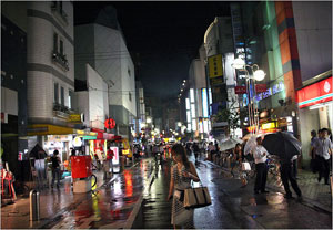 Night in Fukuoka.